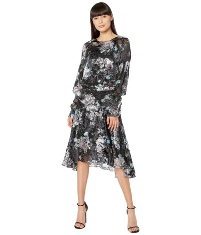 Preen By Thornton Bregazzi Jemima Dress Womens Black Floral Sheer Red471 In Multi