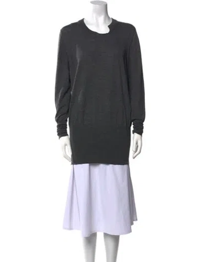 Pre-owned Preen By Thornton Bregazzi Merino Wool Crew Neck Sweater In Gray