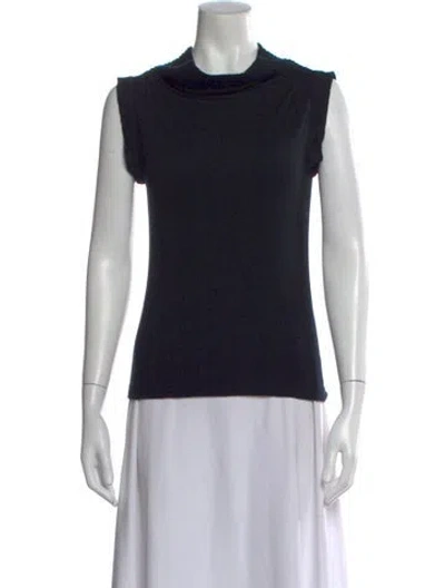 Pre-owned Preen By Thornton Bregazzi Mock Neck Sleeveless Top In Black