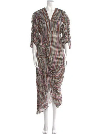 Pre-owned Preen By Thornton Bregazzi Monica Midi Length Dress In Multi