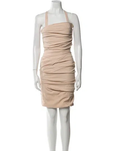 Pre-owned Preen By Thornton Bregazzi Nylon Knee-length Dress In Neutral