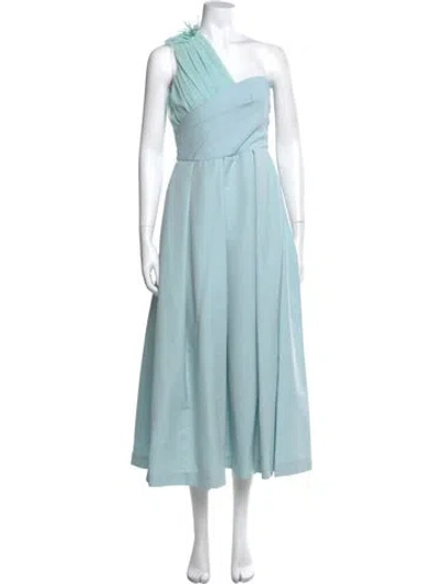 Pre-owned Preen By Thornton Bregazzi One-shoulder Long Dress W/ Tags In Blue