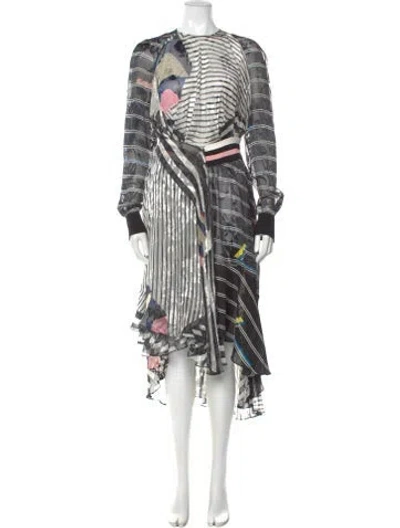 Pre-owned Preen By Thornton Bregazzi Printed Long Dress In Multi
