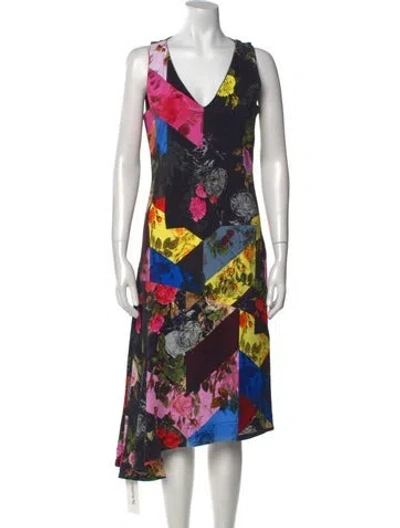 Pre-owned Preen By Thornton Bregazzi Printed Midi Length Dress In Multi