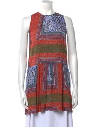 Pre-owned Preen By Thornton Bregazzi Printed Mini Dress In Orange