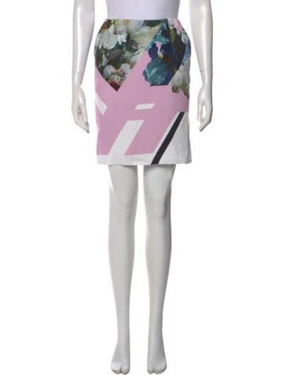 Pre-owned Preen By Thornton Bregazzi Printed Mini Skirt In Pink