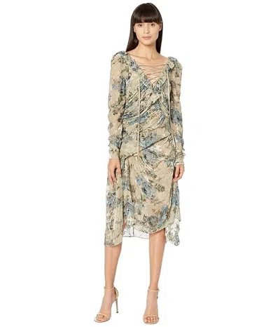 Preen By Thornton Bregazzi Scarlet Dress Womens Ivory Bouquet V-neck Red44 In White