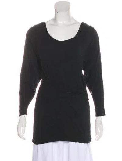 Pre-owned Preen By Thornton Bregazzi Scoop Neck Three-quarter Sleeve T-shirt In Black