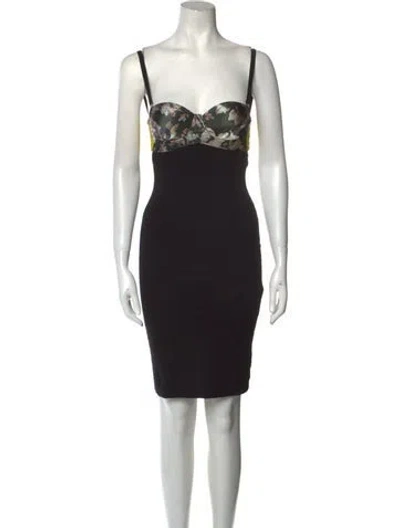 Pre-owned Preen By Thornton Bregazzi Silk Knee-length Dress In Black