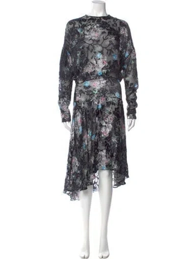 Pre-owned Preen By Thornton Bregazzi Silk Knee-length Dress In Black