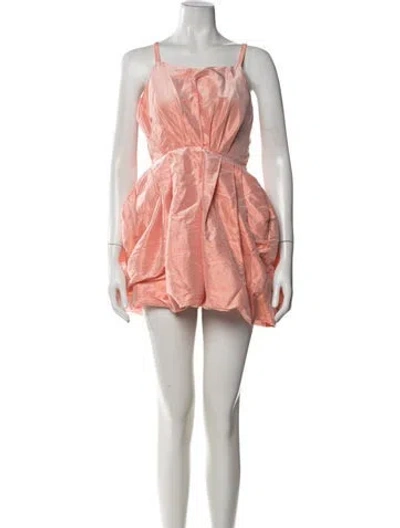 Pre-owned Preen By Thornton Bregazzi Silk Mini Dress In Pink