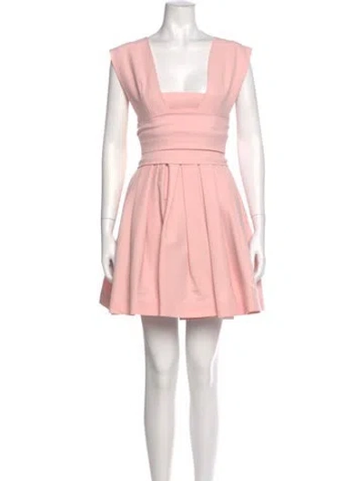 Pre-owned Preen By Thornton Bregazzi Square Neckline Mini Dress W/ Tags In Pink