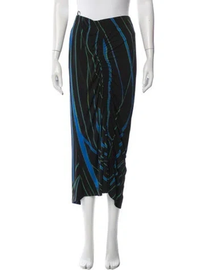 Pre-owned Preen By Thornton Bregazzi Striped Long Skirt In Black