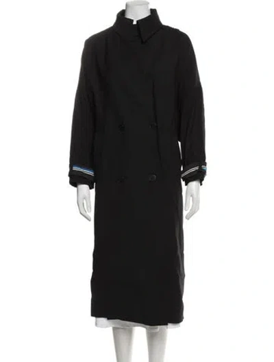 Pre-owned Preen By Thornton Bregazzi Virgin Wool Coat In Black