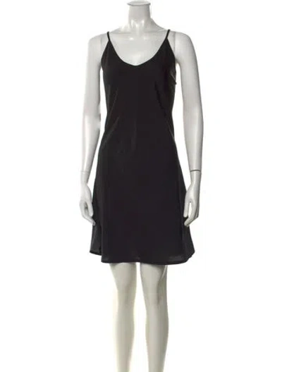 Pre-owned Preen By Thornton Bregazzi V-neck Mini Dress In Black