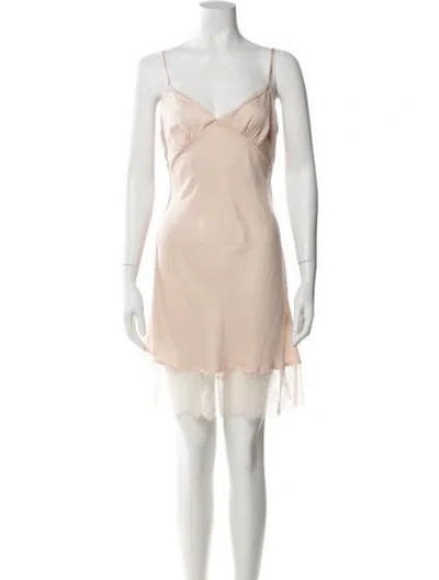Pre-owned Preen By Thornton Bregazzi V-neck Mini Dress In Pink