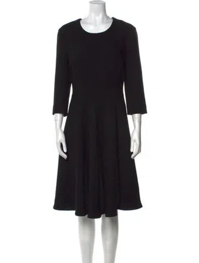 Pre-owned Preen By Thornton Bregazzi Wool Midi Length Dress In Black