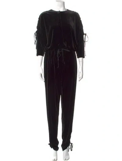 Pre-owned Preen Line Bateau Neckline Jumpsuit In Black