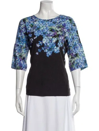 Pre-owned Preen Line Floral Print Crew Neck Top In Multi