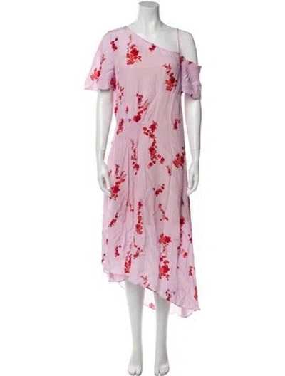 Pre-owned Preen Line Floral Print Long Dress In Pink