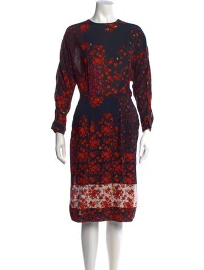 Pre-owned Preen Line Floral Print Midi Length Dress In Multi