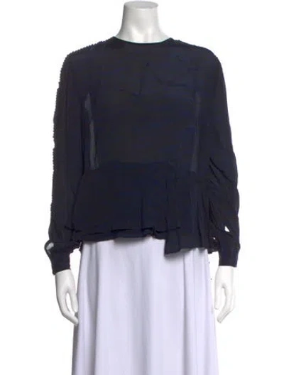 Pre-owned Preen Line Printed Crew Neck Top In Black