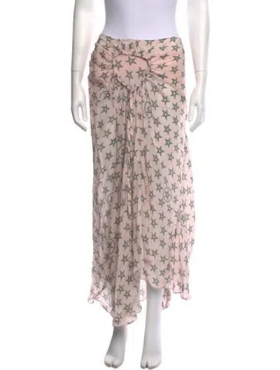 Pre-owned Preen Line Printed Long Skirt In Pink