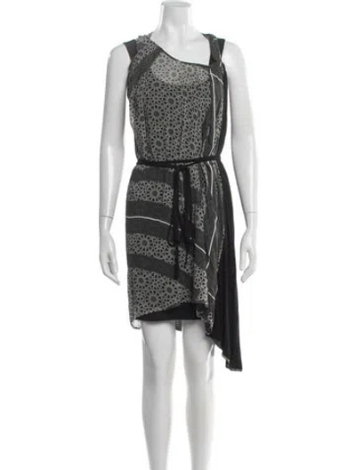 Pre-owned Preen Line Printed Mini Dress In White