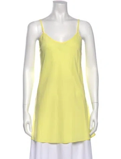 Pre-owned Preen Line Scoop Neck Sleeveless Top In Yellow