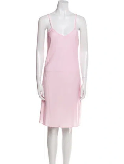 Pre-owned Preen Line V-neck Mini Dress In Pink