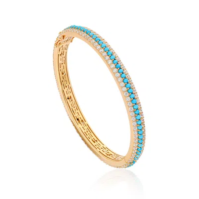 Preeti Sandhu Women's Blue / Gold Summer Sparkle Bracelet - Turquiose In Multi