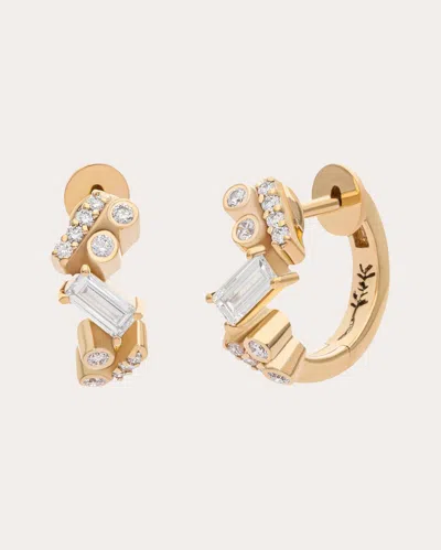 Preeti Sandhu Women's Diamond & 14k Gold Ethereal Nugget Huggie Earrings