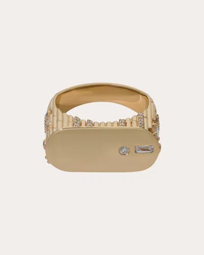 Preeti Sandhu Women's Diamond & 14k Gold Ethereal Skyline Signet Ring