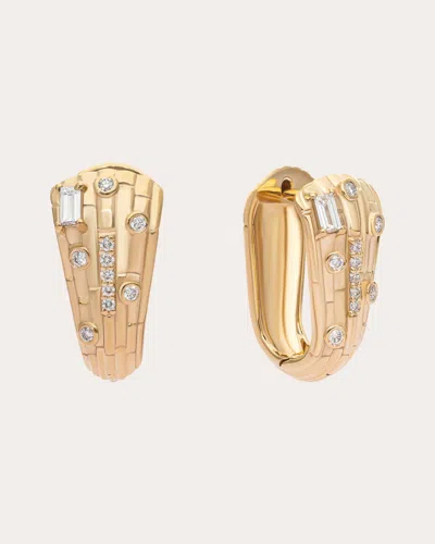 Preeti Sandhu Women's Diamond & 14k Gold Small Skyline Hoop Earrings