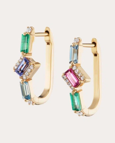 Preeti Sandhu Women's Diamond & Gemstone Ethereal Angel Huggie Earrings