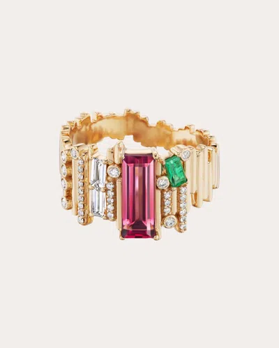 Preeti Sandhu Women's Diamond & Pink Tourmaline Ethereal Statement Ring