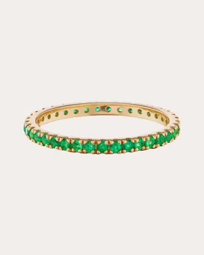 Preeti Sandhu Women's Emerald & 14k Gold Aria Band Ring In Green