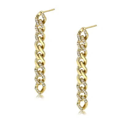 Preeti Sandhu Women's Gold Aspyn Curb-chain Drop Earrings With White Sapphires