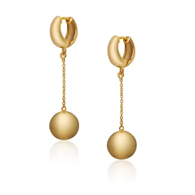 Preeti Sandhu Women's Gold Ball Drop Hoops
