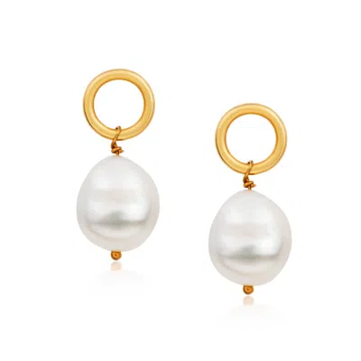Preeti Sandhu Women's Gold Baroque Pearl Earring - Pink