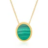 Preeti Sandhu Women's Gold / Green Ara Woven Oval Pendant Chain