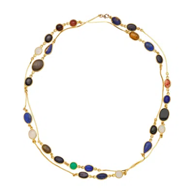 Preeti Sandhu Women's Gold Mosaic Necklace Multi-stone