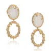 Preeti Sandhu Women's Gold / Neutrals Molten Flame Moonstone Earrings