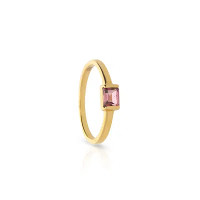 Preeti Sandhu Women's Gold / Pink Gold Plated Stone Ring - Gold, Pink & Purple In Multi
