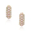 Preeti Sandhu Women's Gold / Pink / White Summer Sparkle Pink Opal Vermeil Huggies In Multi