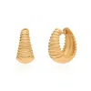 Preeti Sandhu Women's Gold Ridged Basket Vermeil Hoops