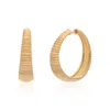 Preeti Sandhu Women's Gold Ridged Hobo Vermeil Hoops