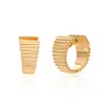 Preeti Sandhu Women's Gold Ridged Vermeil Huggies