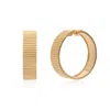 Preeti Sandhu Women's Gold Ridged Wide Vermeil Hoops