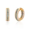 Preeti Sandhu Women's Gold / White / Blue Summer Sparkle Hoops - London Blue Topaz